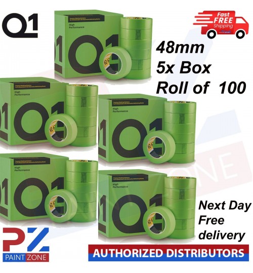 5X Q1 High Performance Green MASKING TAPE PREMIUM AUTOMOTIVE 48mm x 50mm